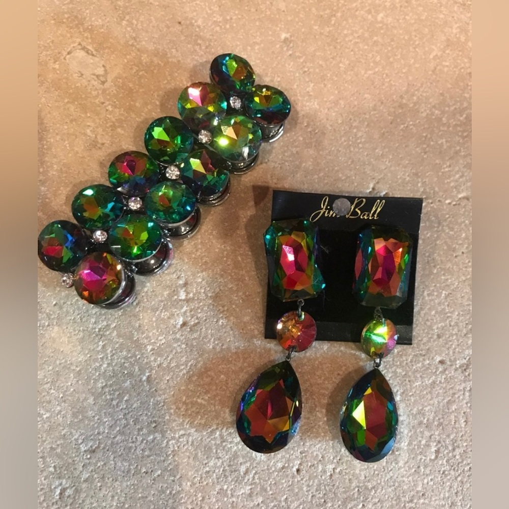 Swarovski bracelet and earring